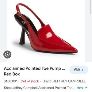 Never Been Worn, Sold out Everywhere, Jeffrey Campbell Acclaimed Pointed Pump
